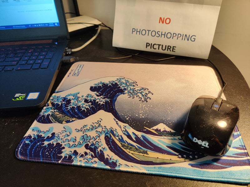 Tina Art 12 x 10 inches Japan Art The Great Wave by Hokusai Natural Rubber Stitched Edge Office Gaming Mouse Pad - Image 2